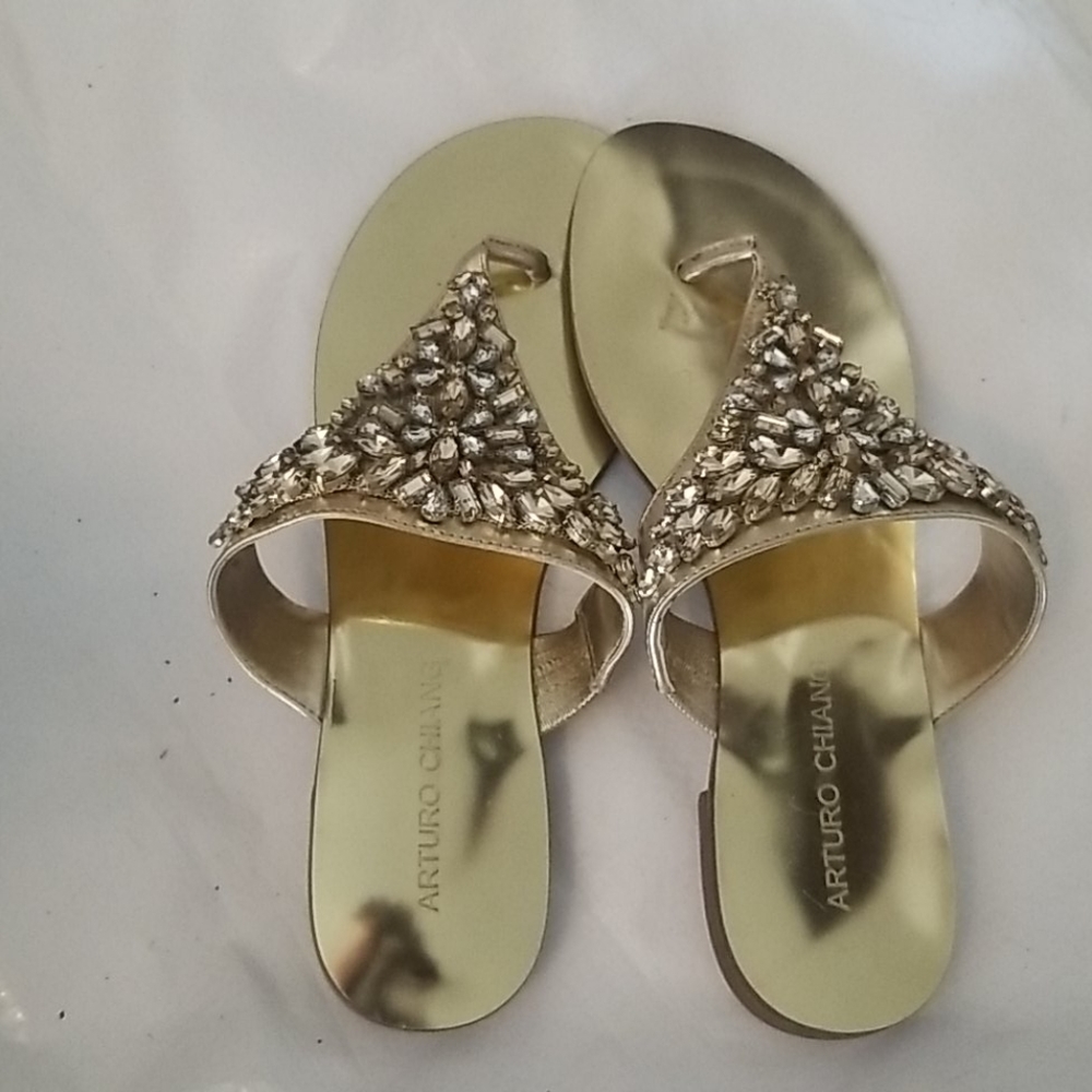 Ladies Gold Bling Sandals